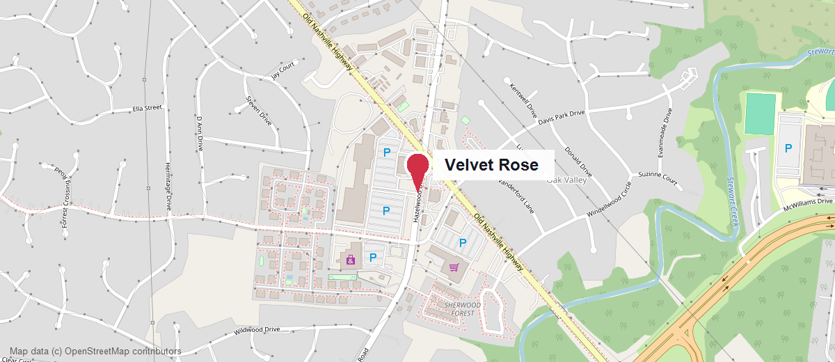 Velvet Rose local delivery service area