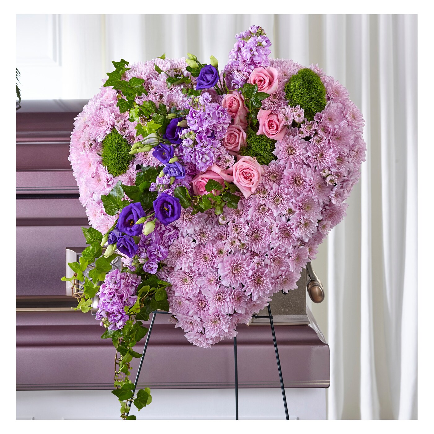 Treasured Love Standing Heart flower arrangement